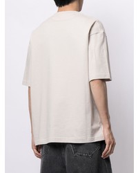 graues bedrucktes T-Shirt mit einem Rundhalsausschnitt von Balenciaga