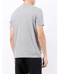 graues bedrucktes T-Shirt mit einem Rundhalsausschnitt von Armani Exchange