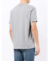 graues bedrucktes T-Shirt mit einem Rundhalsausschnitt von Armani Exchange