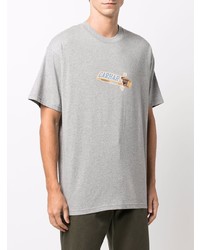 graues bedrucktes T-Shirt mit einem Rundhalsausschnitt von Carhartt WIP