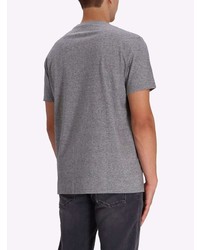 graues bedrucktes T-Shirt mit einem Rundhalsausschnitt von Armani Exchange