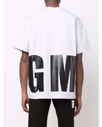 graues bedrucktes T-Shirt mit einem Rundhalsausschnitt von MSGM