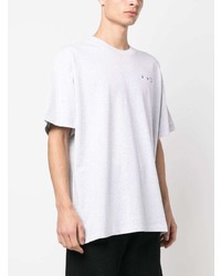 graues bedrucktes T-Shirt mit einem Rundhalsausschnitt von Off-White