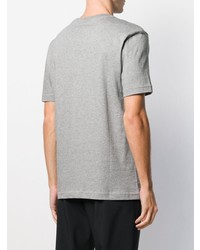 graues bedrucktes T-Shirt mit einem Rundhalsausschnitt von Calvin Klein