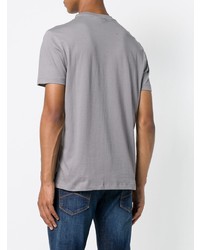 graues bedrucktes T-Shirt mit einem Rundhalsausschnitt von Emporio Armani