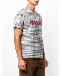 graues bedrucktes T-Shirt mit einem Rundhalsausschnitt von Missoni Mare