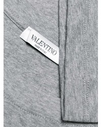 graues bedrucktes T-Shirt mit einem Rundhalsausschnitt von Valentino