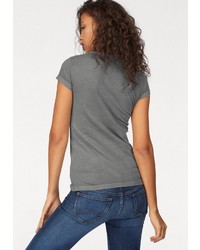 graues bedrucktes T-Shirt mit einem Rundhalsausschnitt von LTB