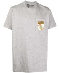 graues bedrucktes T-Shirt mit einem Rundhalsausschnitt von Maharishi