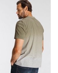 graues bedrucktes T-Shirt mit einem Rundhalsausschnitt von mans world