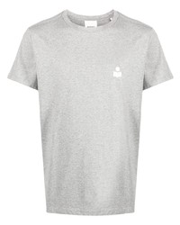 graues bedrucktes T-Shirt mit einem Rundhalsausschnitt von MARANT