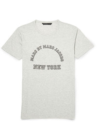 graues bedrucktes T-Shirt mit einem Rundhalsausschnitt von Marc by Marc Jacobs