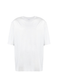 graues bedrucktes T-Shirt mit einem Rundhalsausschnitt von Marcelo Burlon County of Milan