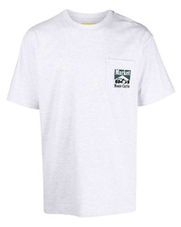 graues bedrucktes T-Shirt mit einem Rundhalsausschnitt von MARKET
