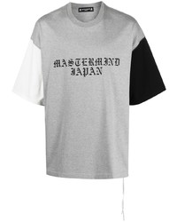 graues bedrucktes T-Shirt mit einem Rundhalsausschnitt von Mastermind World