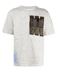 graues bedrucktes T-Shirt mit einem Rundhalsausschnitt von McQ