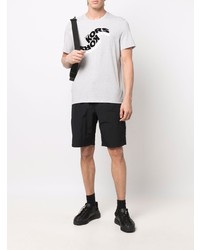 graues bedrucktes T-Shirt mit einem Rundhalsausschnitt von Michael Kors