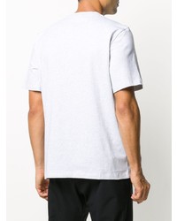 graues bedrucktes T-Shirt mit einem Rundhalsausschnitt von MSGM