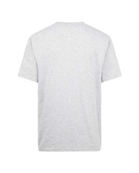 graues bedrucktes T-Shirt mit einem Rundhalsausschnitt von Supreme