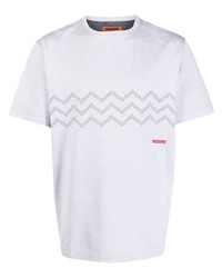 graues bedrucktes T-Shirt mit einem Rundhalsausschnitt von Missoni