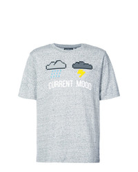 graues bedrucktes T-Shirt mit einem Rundhalsausschnitt von Mostly Heard Rarely Seen 8-Bit