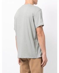 graues bedrucktes T-Shirt mit einem Rundhalsausschnitt von Armani Exchange