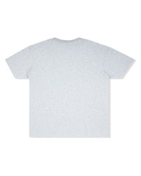 graues bedrucktes T-Shirt mit einem Rundhalsausschnitt von Supreme