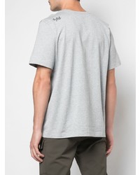 graues bedrucktes T-Shirt mit einem Rundhalsausschnitt von Aztech Mountain