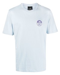 graues bedrucktes T-Shirt mit einem Rundhalsausschnitt von North Sails