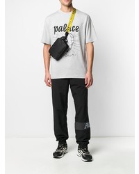 graues bedrucktes T-Shirt mit einem Rundhalsausschnitt von Palace