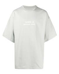 graues bedrucktes T-Shirt mit einem Rundhalsausschnitt von Oamc