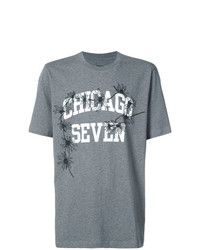 graues bedrucktes T-Shirt mit einem Rundhalsausschnitt von Oamc