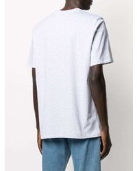 graues bedrucktes T-Shirt mit einem Rundhalsausschnitt von MSGM