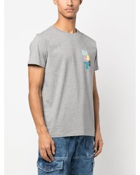 graues bedrucktes T-Shirt mit einem Rundhalsausschnitt von Isabel Marant