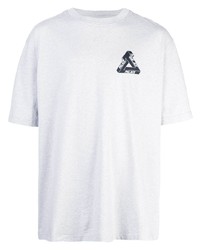 graues bedrucktes T-Shirt mit einem Rundhalsausschnitt von Palace