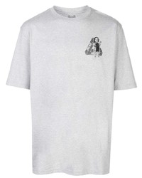 graues bedrucktes T-Shirt mit einem Rundhalsausschnitt von Palace