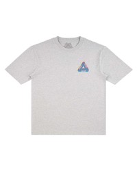 graues bedrucktes T-Shirt mit einem Rundhalsausschnitt von Palace