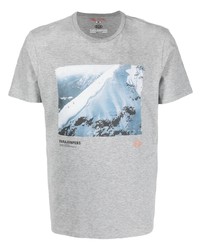 graues bedrucktes T-Shirt mit einem Rundhalsausschnitt von Parajumpers