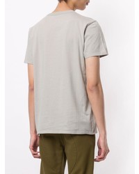 graues bedrucktes T-Shirt mit einem Rundhalsausschnitt von MAISON KITSUNÉ