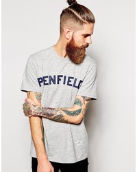 graues bedrucktes T-Shirt mit einem Rundhalsausschnitt von Penfield