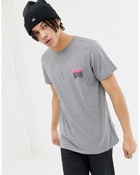 graues bedrucktes T-Shirt mit einem Rundhalsausschnitt von Penfield