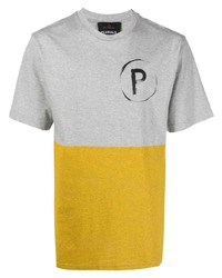 graues bedrucktes T-Shirt mit einem Rundhalsausschnitt von Peuterey