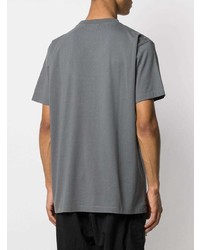 graues bedrucktes T-Shirt mit einem Rundhalsausschnitt von Marcelo Burlon County of Milan