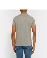 graues bedrucktes T-Shirt mit einem Rundhalsausschnitt von Hartford
