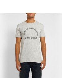 graues bedrucktes T-Shirt mit einem Rundhalsausschnitt von Marc by Marc Jacobs