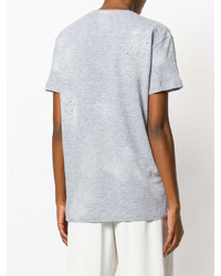 graues bedrucktes T-Shirt mit einem Rundhalsausschnitt von Dsquared2