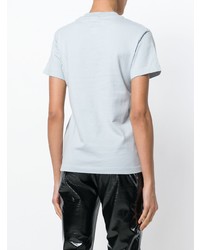 graues bedrucktes T-Shirt mit einem Rundhalsausschnitt von Facetasm