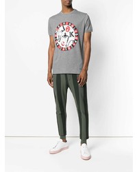 graues bedrucktes T-Shirt mit einem Rundhalsausschnitt von Vivienne Westwood