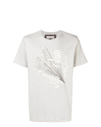 graues bedrucktes T-Shirt mit einem Rundhalsausschnitt von Puma