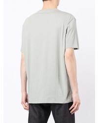 graues bedrucktes T-Shirt mit einem Rundhalsausschnitt von Armani Exchange